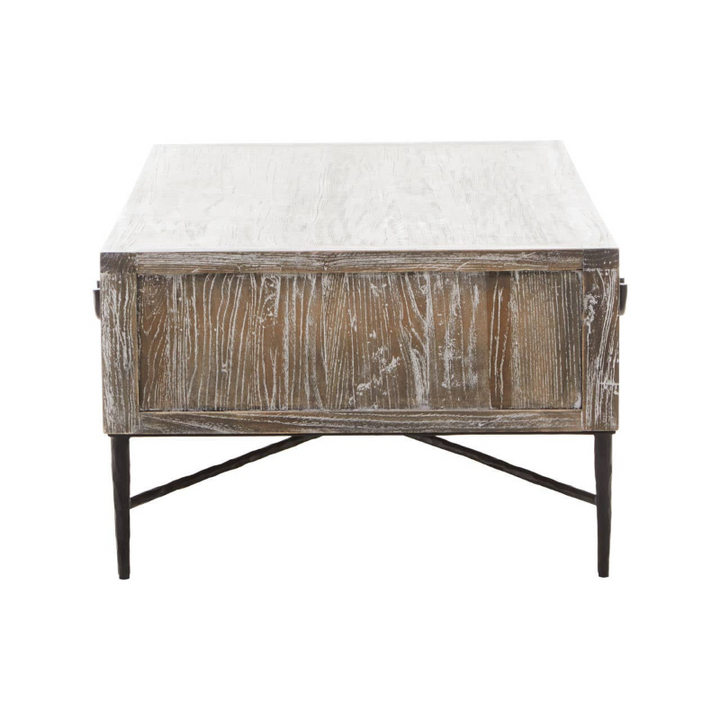 2 Drawer Coffee Table- Milan- Recycled Elm Wood