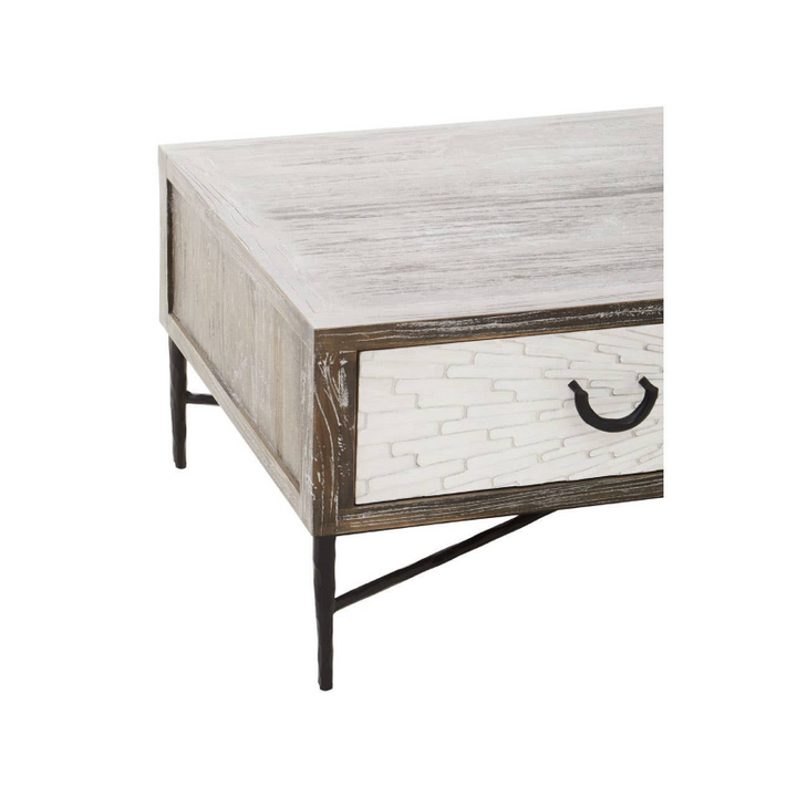 2 Drawer Coffee Table- Milan- Recycled Elm Wood