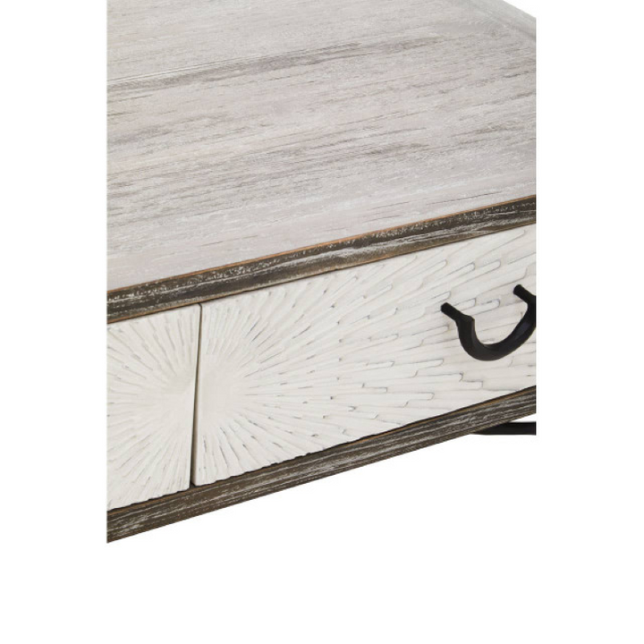2 Drawer Coffee Table- Milan- Recycled Elm Wood