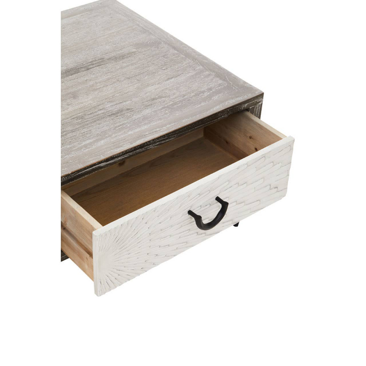 2 Drawer Coffee Table- Milan- Recycled Elm Wood