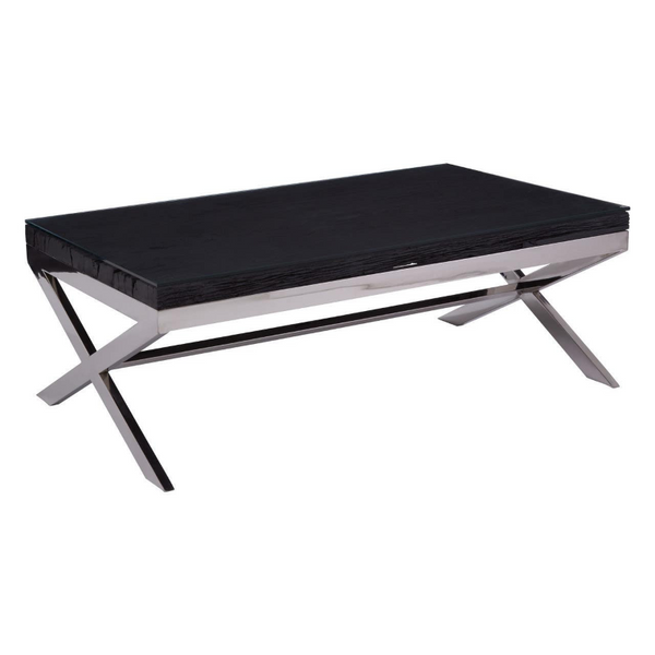 Black Coffee Table- Kerala With Cross Base