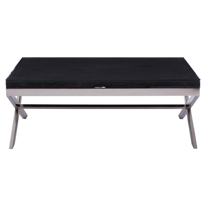 Black Coffee Table- Kerala With Cross Base