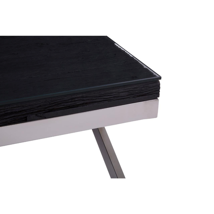 Black Coffee Table- Kerala With Cross Base
