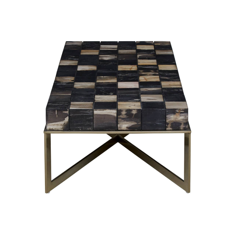 Chequered Coffee Table- Relic Petrified Wood