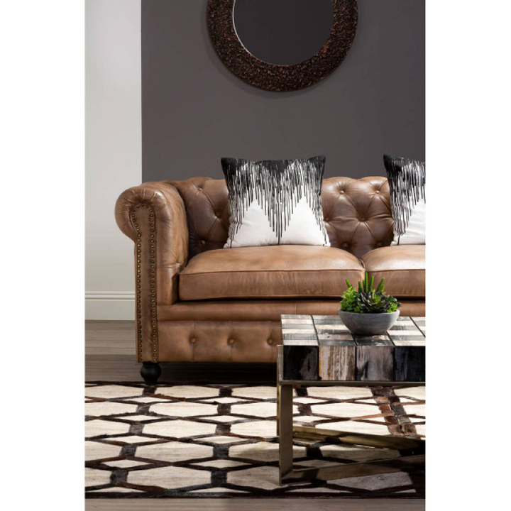 Chequered Coffee Table- Relic Petrified Wood