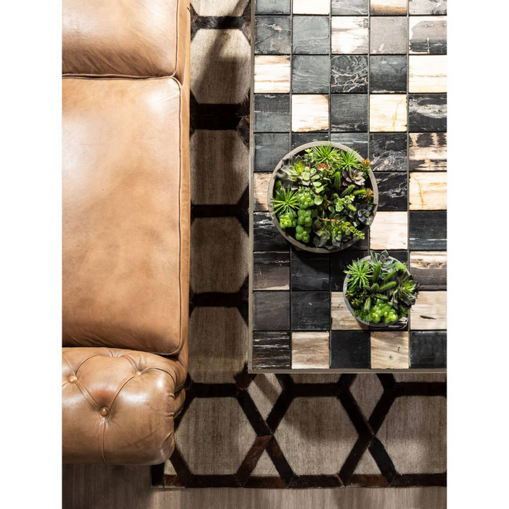Chequered Coffee Table- Relic Petrified Wood