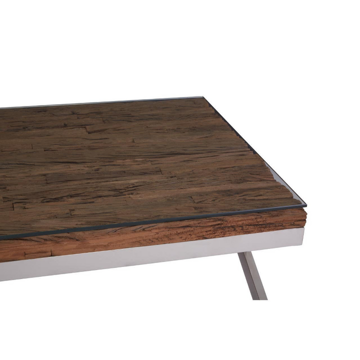 Coffee Table- Kerala Natural With Cross Base