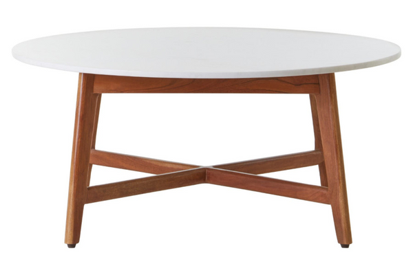 Coffee Table- Myan in White Marble