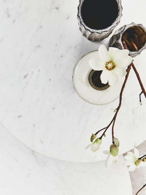 Coffee Table- Myan in White Marble