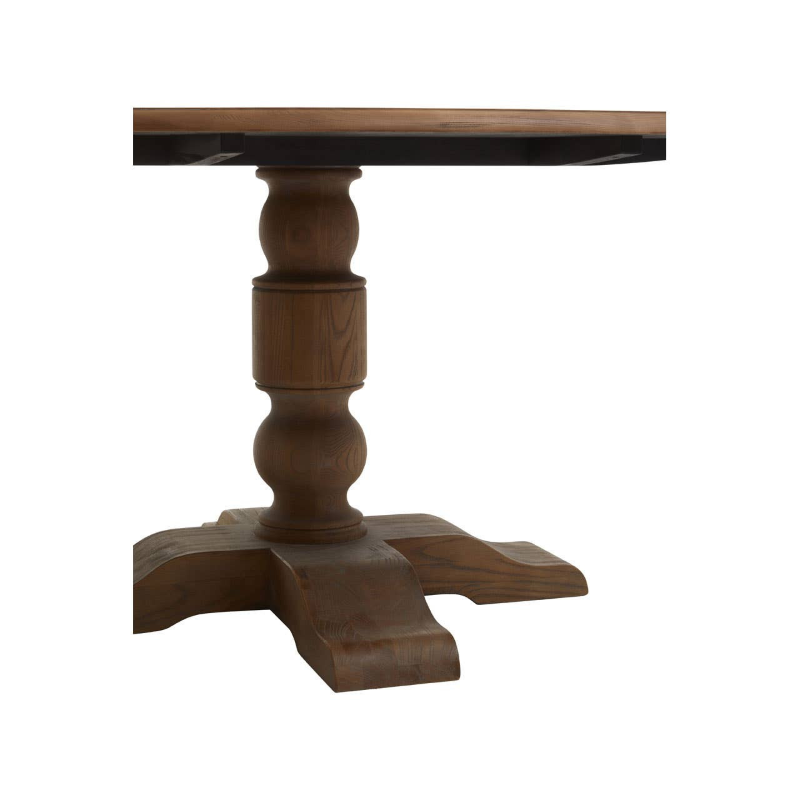 Dark Oak Wood Round Dining Table- Parkside