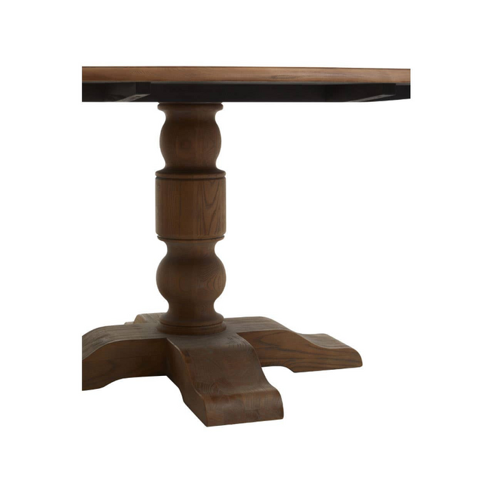 Dark Oak Wood Round Dining Table- Parkside