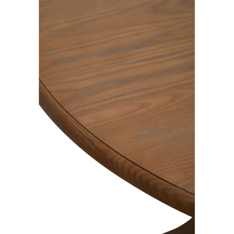 Dark Oak Wood Round Dining Table- Parkside