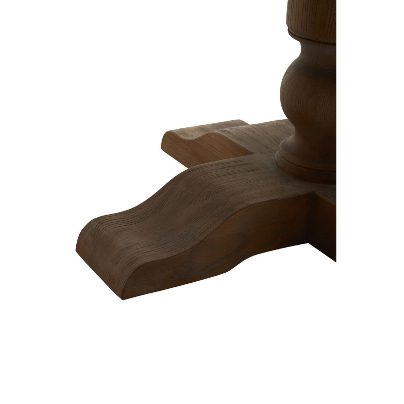 Dark Oak Wood Round Dining Table- Parkside