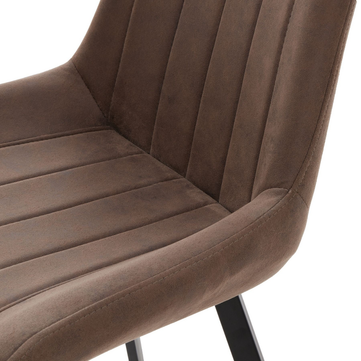 Dining Chair- Malmo in Coffee Brown- Close