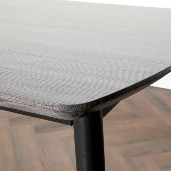 Dining Table- Oxford in Grey Oak- Corner