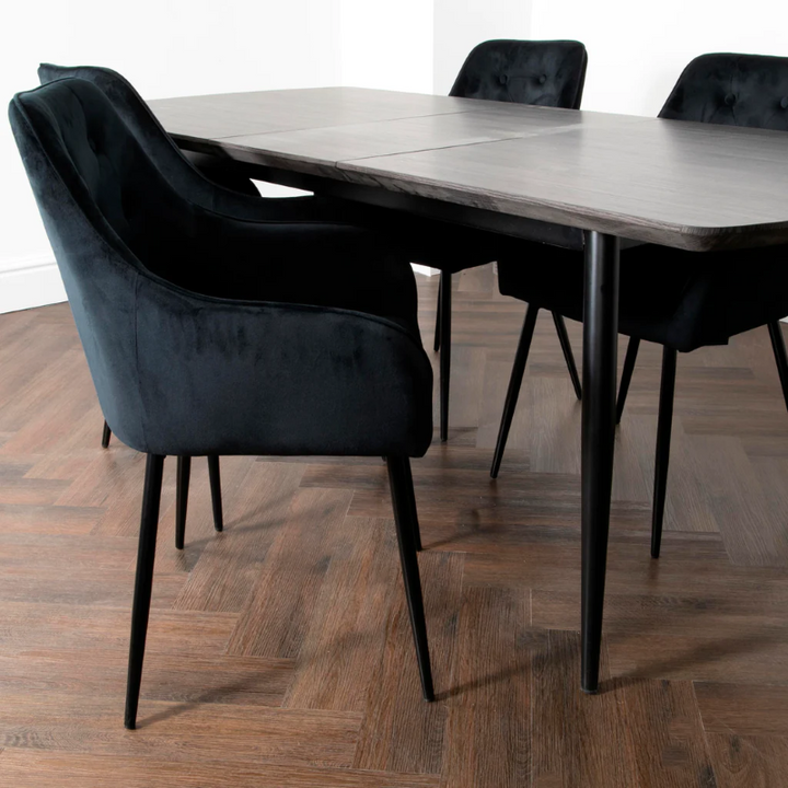 Dining Table with 6 Chairs- Oxford in Grey Oak- Chairs