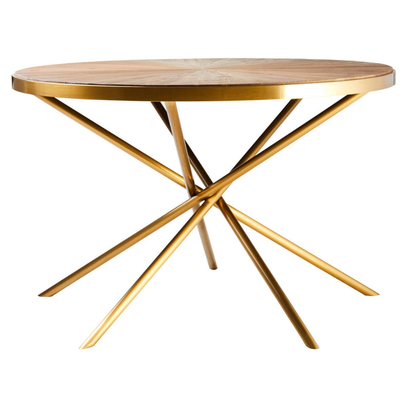 Dining Table with Splayed Legs- Jana Round Fir Wood