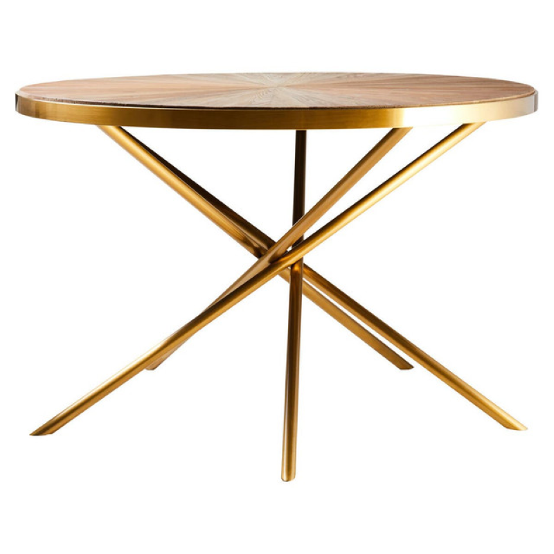 Dining Table with Splayed Legs- Jana Round Fir Wood