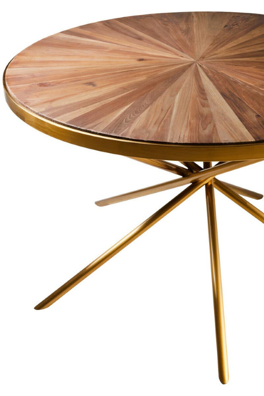 Dining Table with Splayed Legs- Jana Round Fir Wood