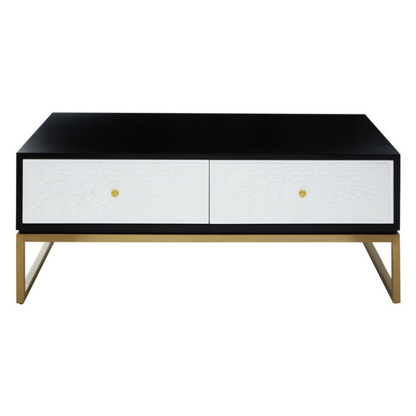 Four Drawer Coffee Table- Dumas in Black and White