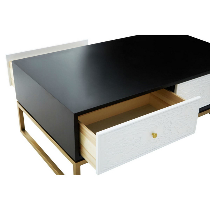 Four Drawer Coffee Table- Dumas in Black and White
