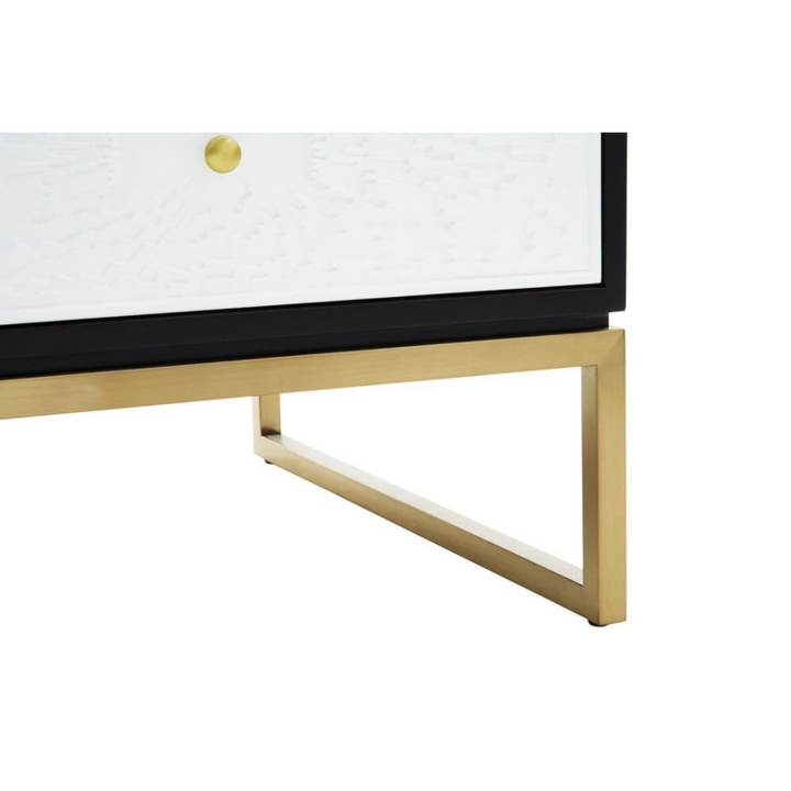 Four Drawer Coffee Table- Dumas in Black and White