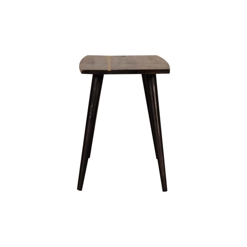 Ash Coffee Table- Black Brass Inlay