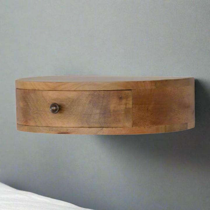 Rounded Bedside Table- Wall Mounted