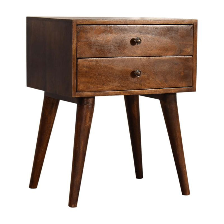 Bedside Table- Chestnut Modern Solid Wood