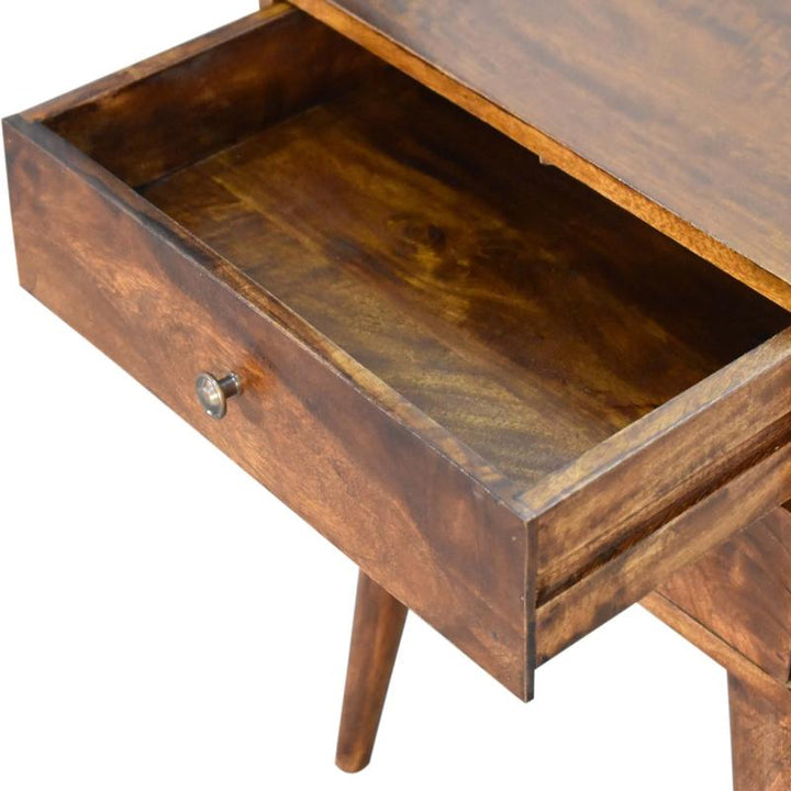 Bedside Table- Chestnut Modern Solid Wood