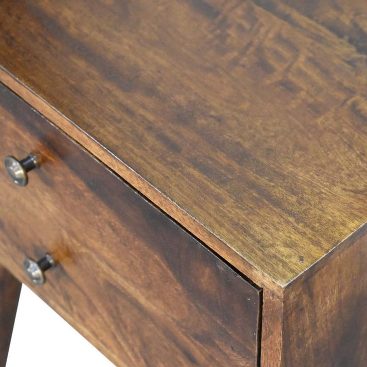 Bedside Table- Chestnut Modern Solid Wood