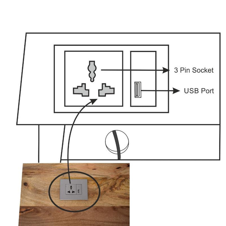 Desk- 2 Drawer- Cable