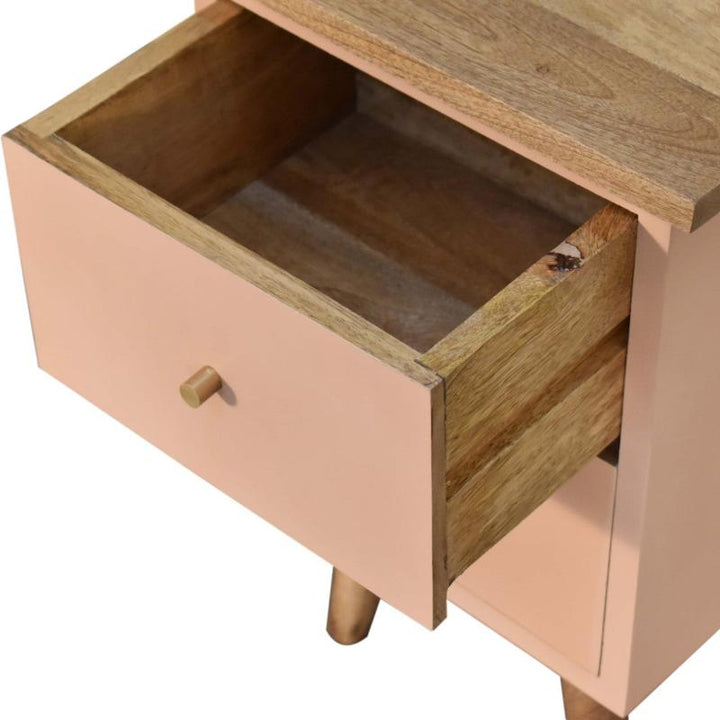 Bedside Table- Blush Pink Hand Painted