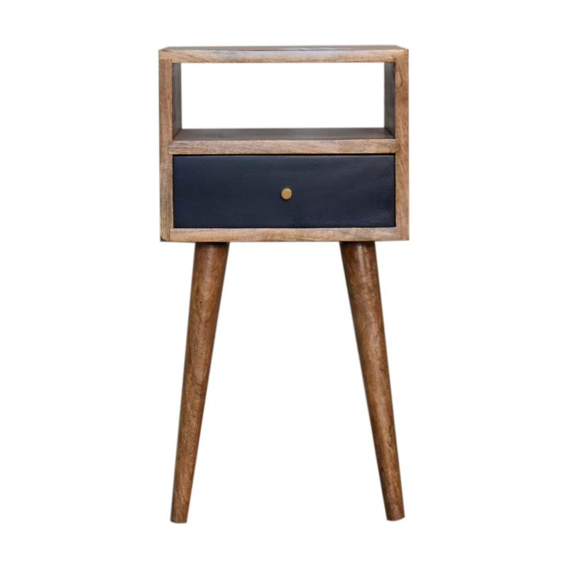Mini Bedside Table- Hand Painted in Navy Blue