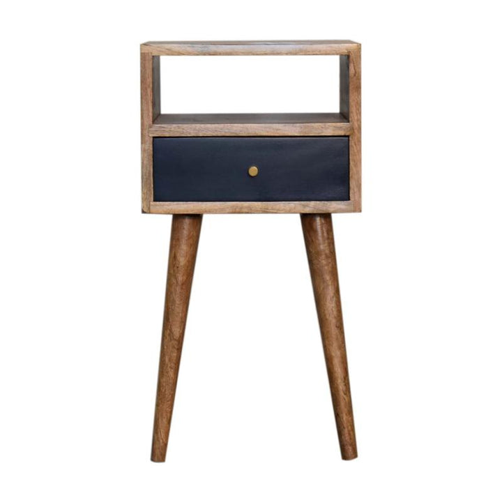 Mini Bedside Table- Hand Painted in Navy Blue