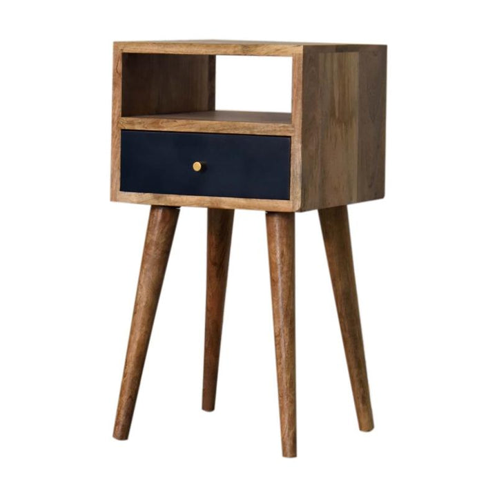 Mini Bedside Table- Hand Painted in Navy Blue