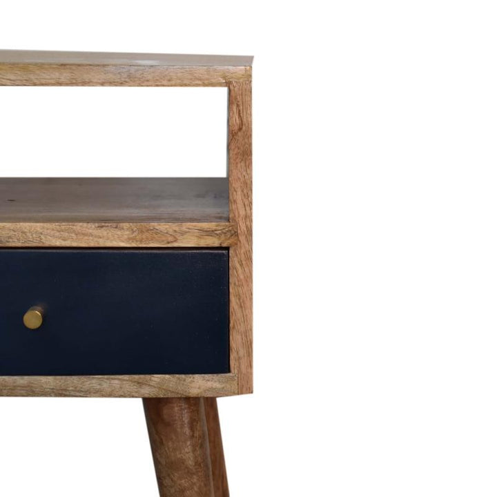 Mini Bedside Table- Hand Painted in Navy Blue