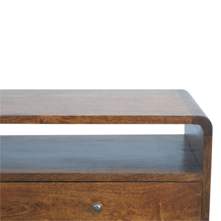 Console Table- Curved Chestnut