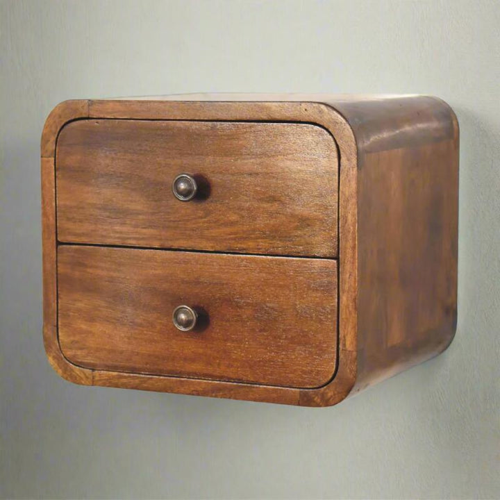 Floating Bedside Table- Mini Chestnut