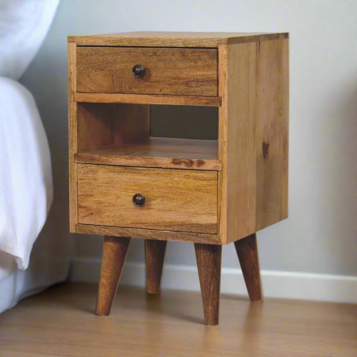 Bedside Table- Mini Classic Multi Oak-ish