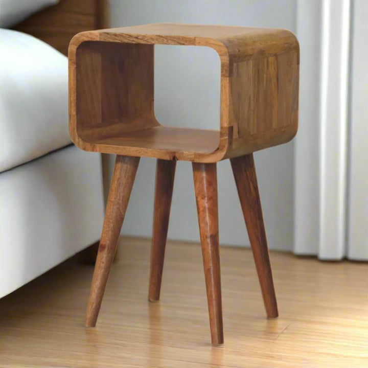 Open Bedside Table- Mini Curved