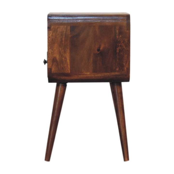 Open Bedside Table- Mini Chestnut Curve