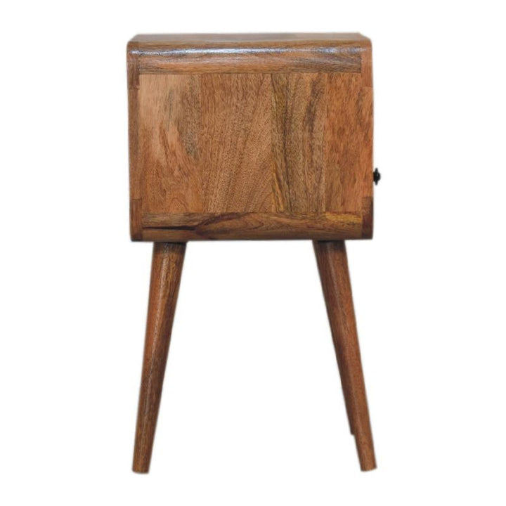 Open Bedside Table-  Mini Oakish Curve