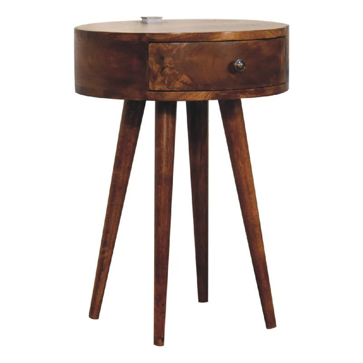 Chestnut Bedside Table- Single