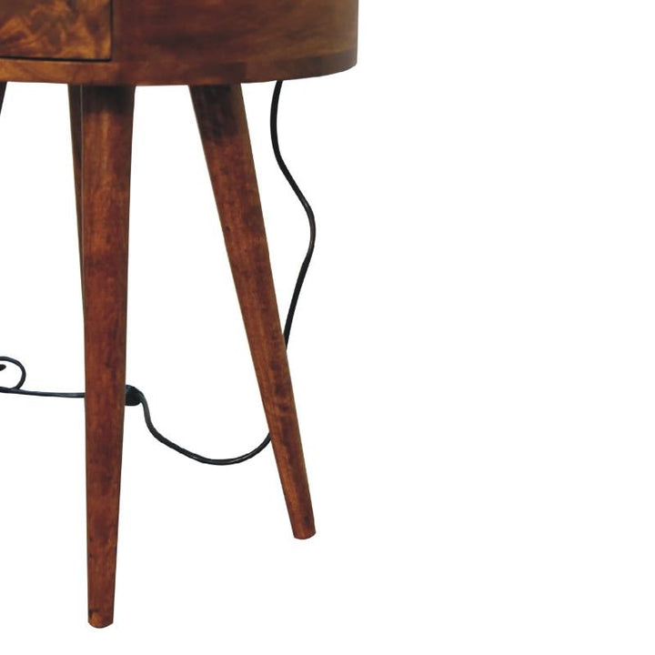 Chestnut Bedside Table- Single