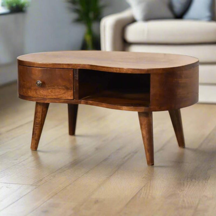 Coffee Table- Mini Chestnut Wave