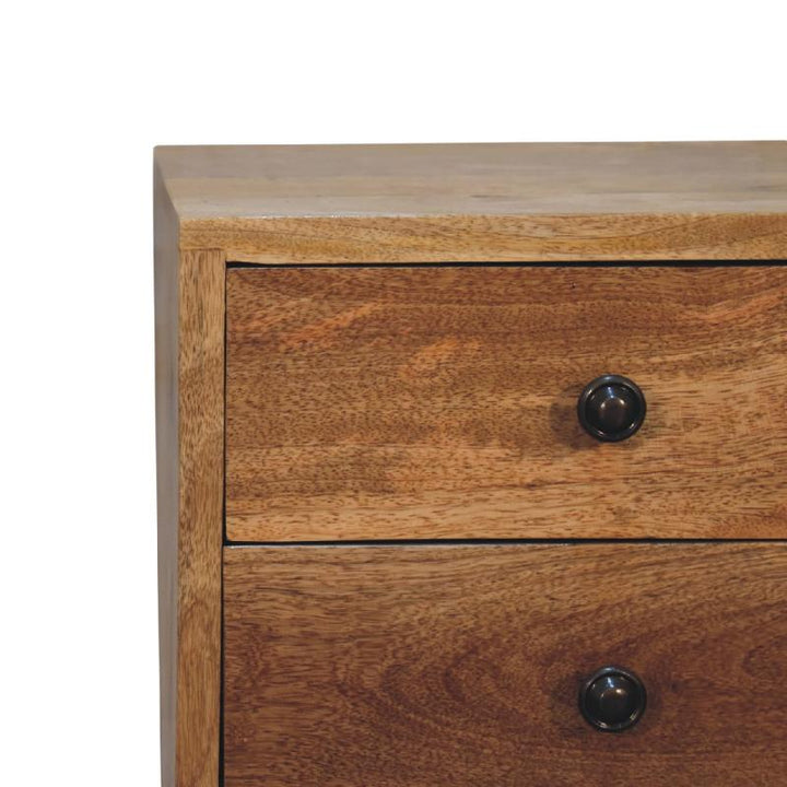 Bedside Table- Mini 2 Drawer Oak-ish