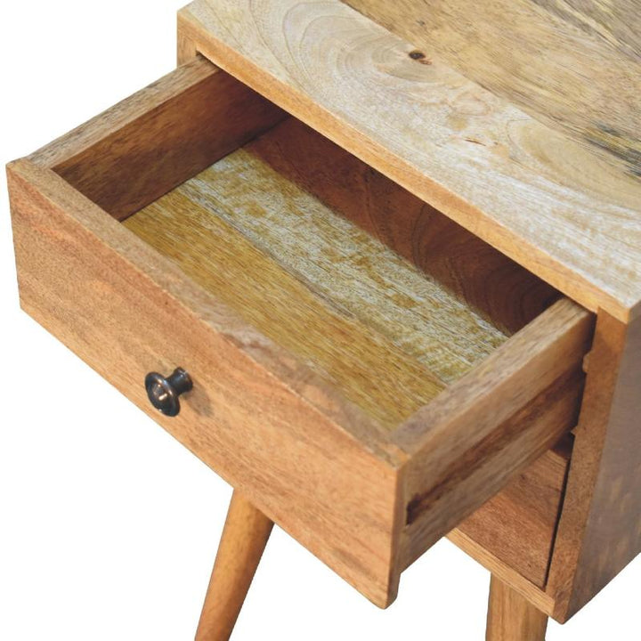 Bedside Table- Mini 2 Drawer Oak-ish