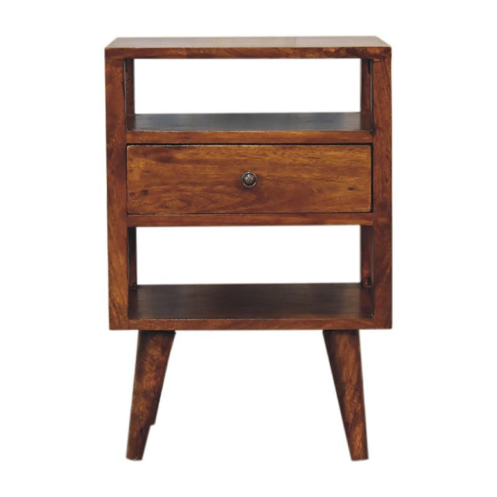 Chestnut Bedside Table- Dante