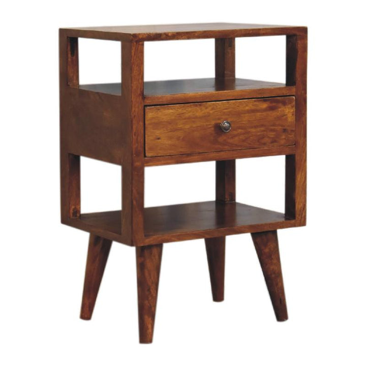 Chestnut Bedside Table- Dante